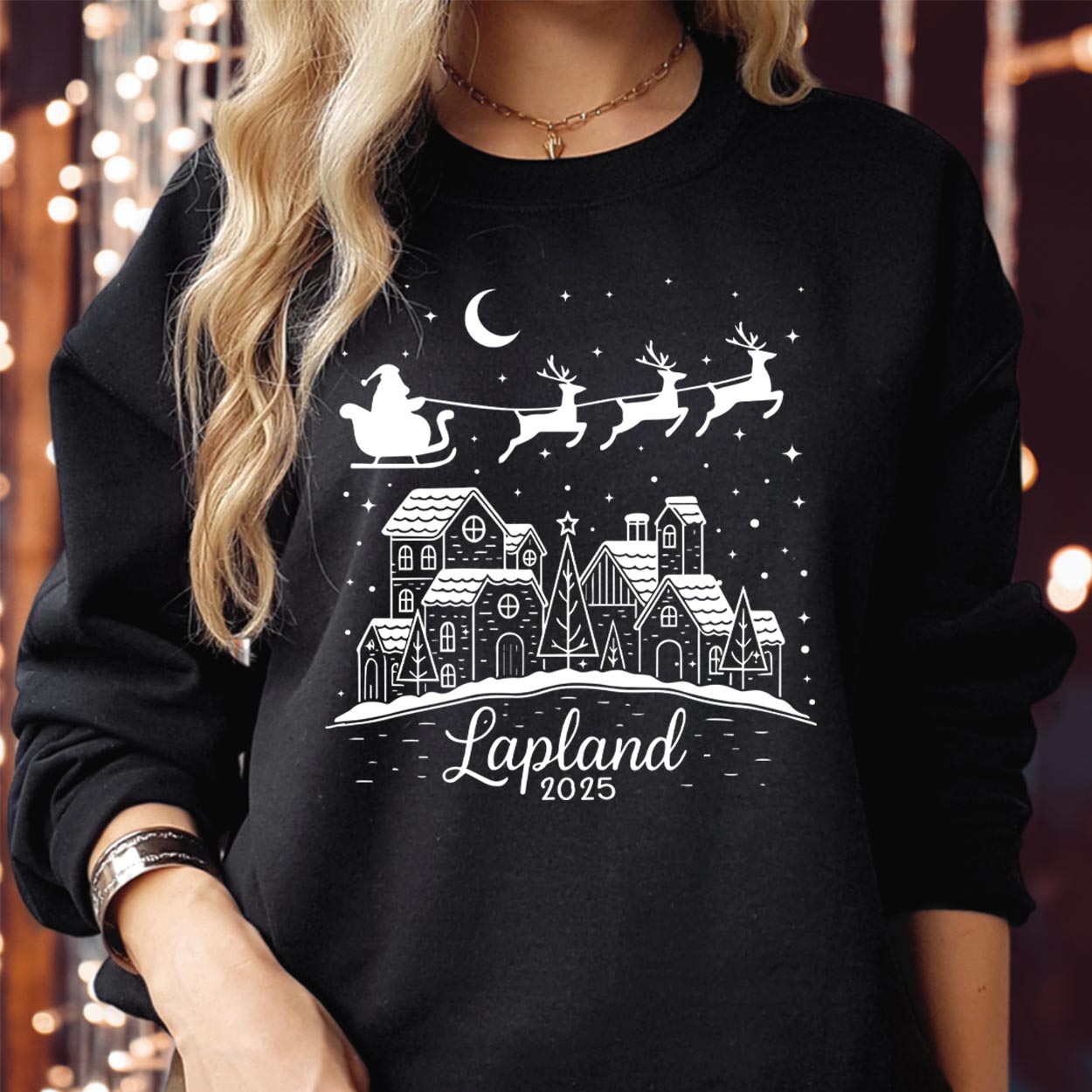 Lapland Adventure 2025 Family Holiday Matching Christmas Sweatshirt - Santa Claus Holiday Sweater - Merry Xmas Gift for Mum, Dad, Kids Unisex Jumper