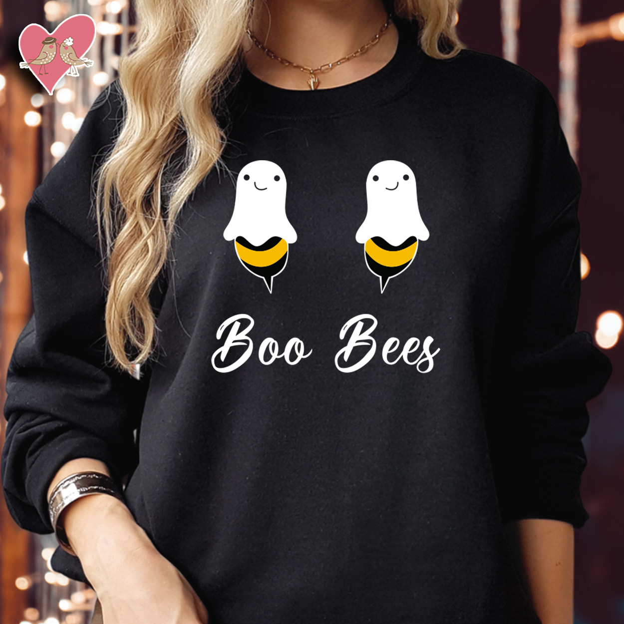 SWEATSHIRT (1726) Boo Bees Funny Halloween Ghost