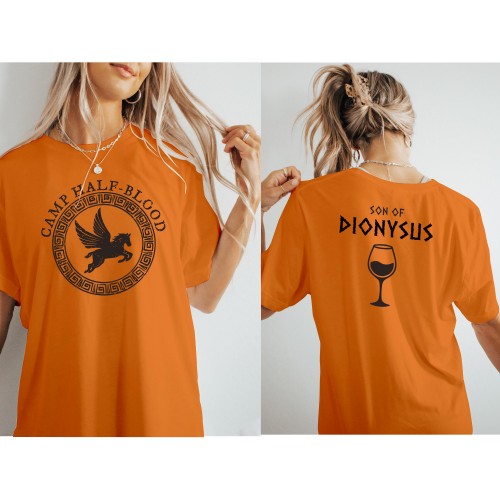 Son of Dionysus Camp Half Blood T-Shirt, Long Island Sound Book Lover Tee, Custom Greek Mythology Adventure, World Book Day Kids Men Women Top