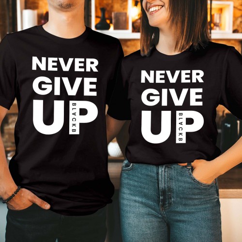 Never Give Up T-Shirt, Mo Salah Inspired Football Fan Tee, Liverpool Champions Slogan Shirt, Men Women Kids & Adult High Quality Gift T Shirt