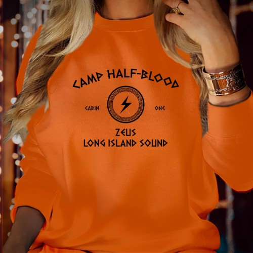 Half-Blood Camp Zeus Cabin Sweatshirt Percy Jackson Inspired Greek Mythology Long Island Sound God of Thunder Jumper