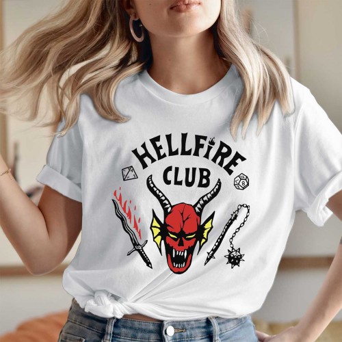 Hellfire Club Shirt, Stranger Things T-Shirt, Eddie Munson Merch, Hawkins High School Tee, TV Series Tops, Hellfire Club T Shirt, D&D Fan Gift
