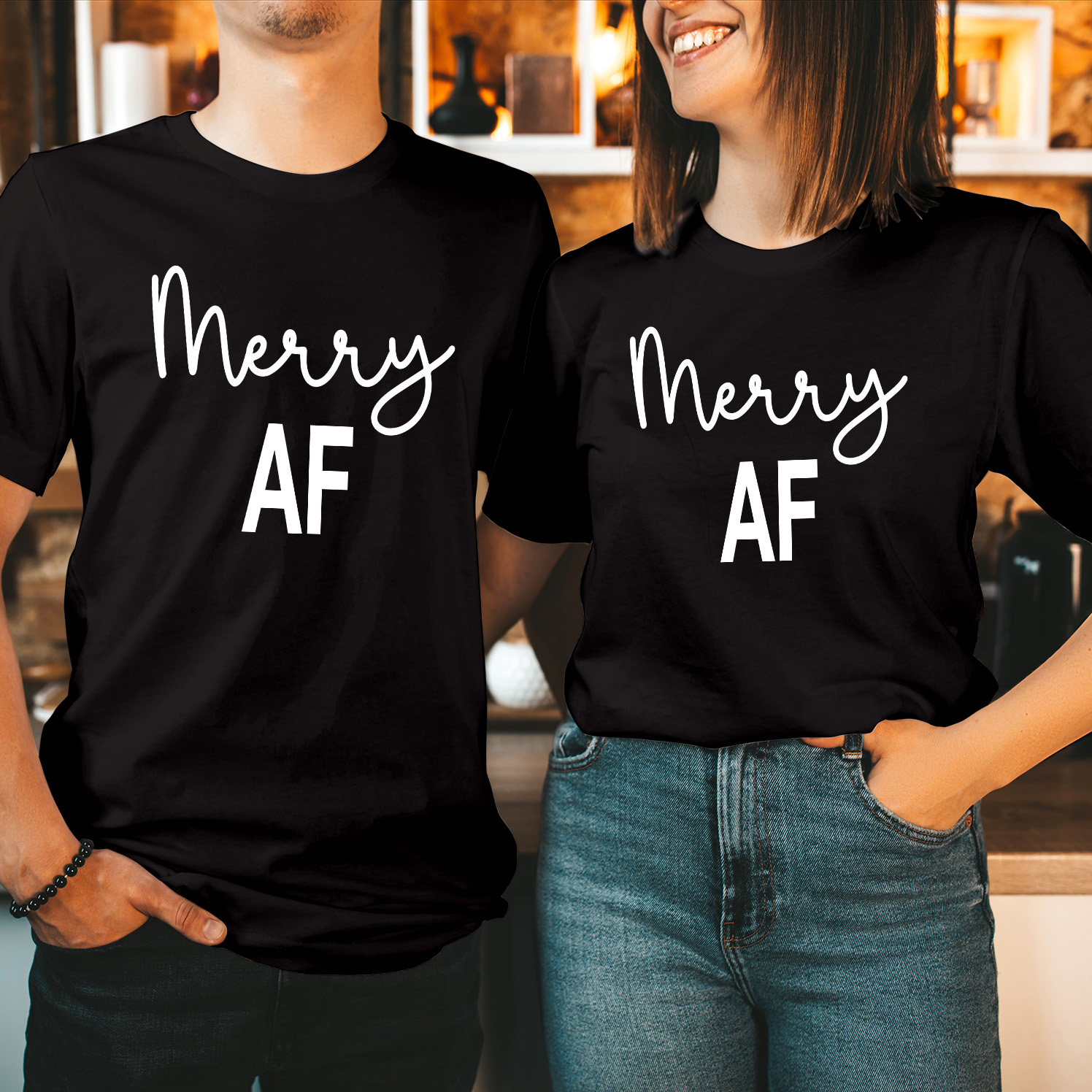 Merry AF Funny Christmas T-Shirt