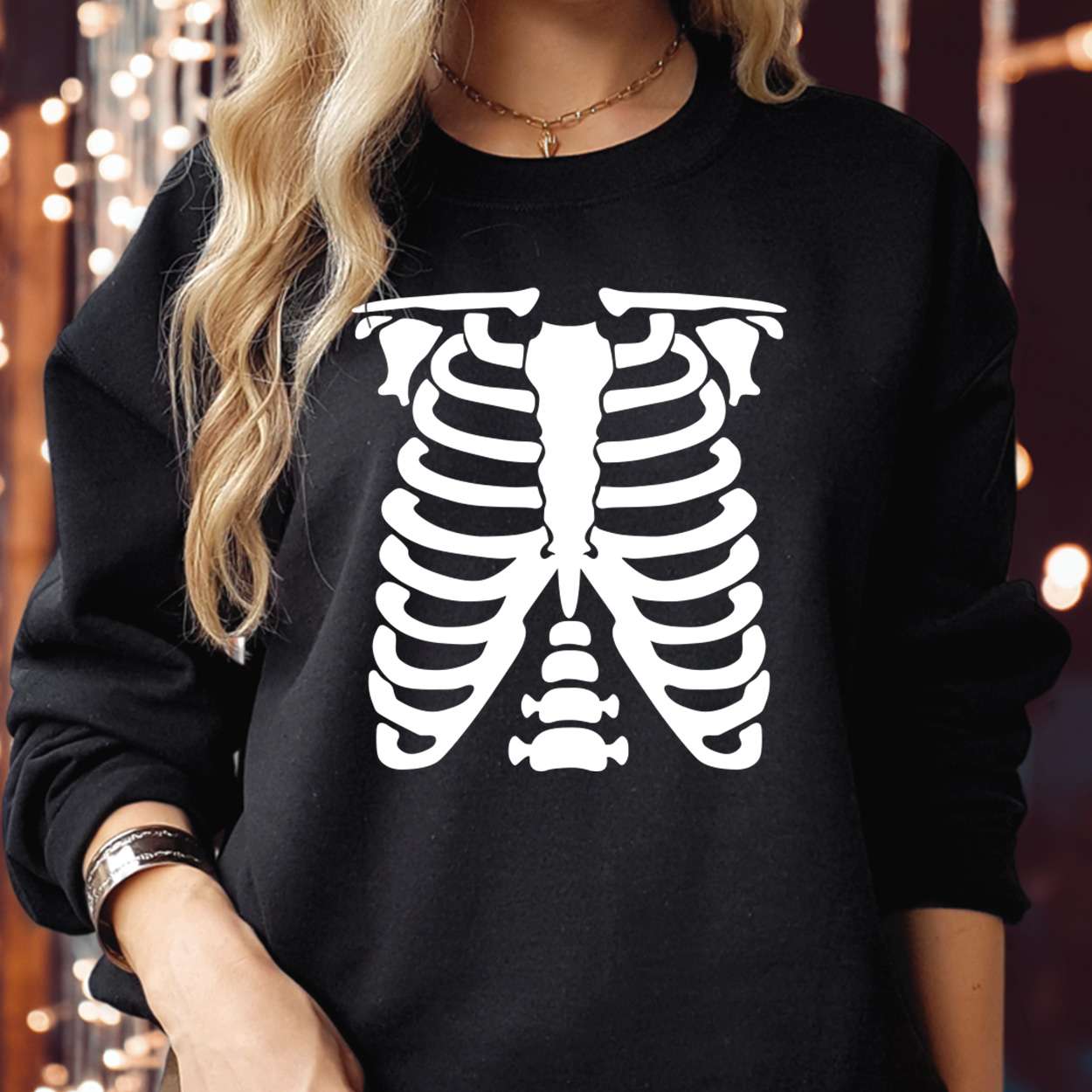 SWEATSHIRT (1741) Skeleton Rib Cage X-Ray