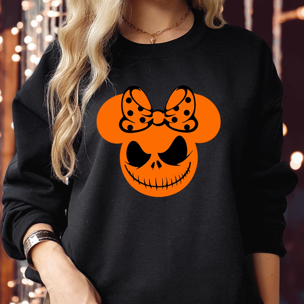 SWEATSHIRT (1994) Minnie Jack O Lantern Pumpkin Face