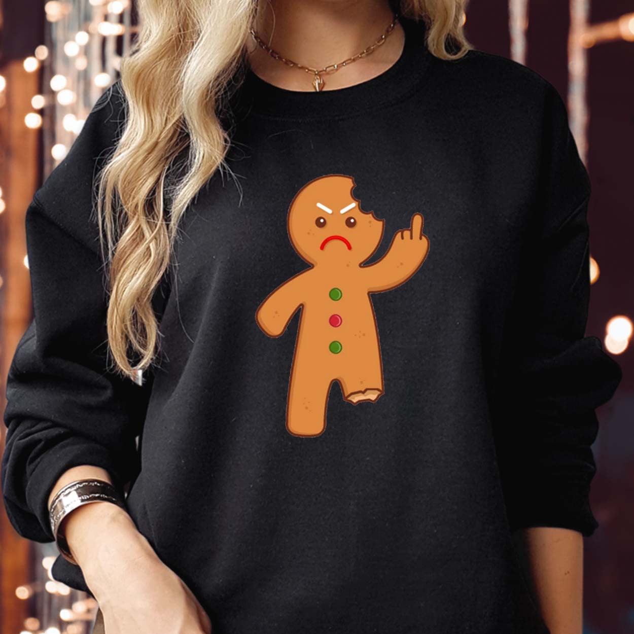Funny Gingerbread Man Christmas Shirt – Perfect Matching Holiday Tees for Couples – Sarcastic and Cute Unisex Xmas Sweatshirt – Casual Wear for Christmas Celebrations
