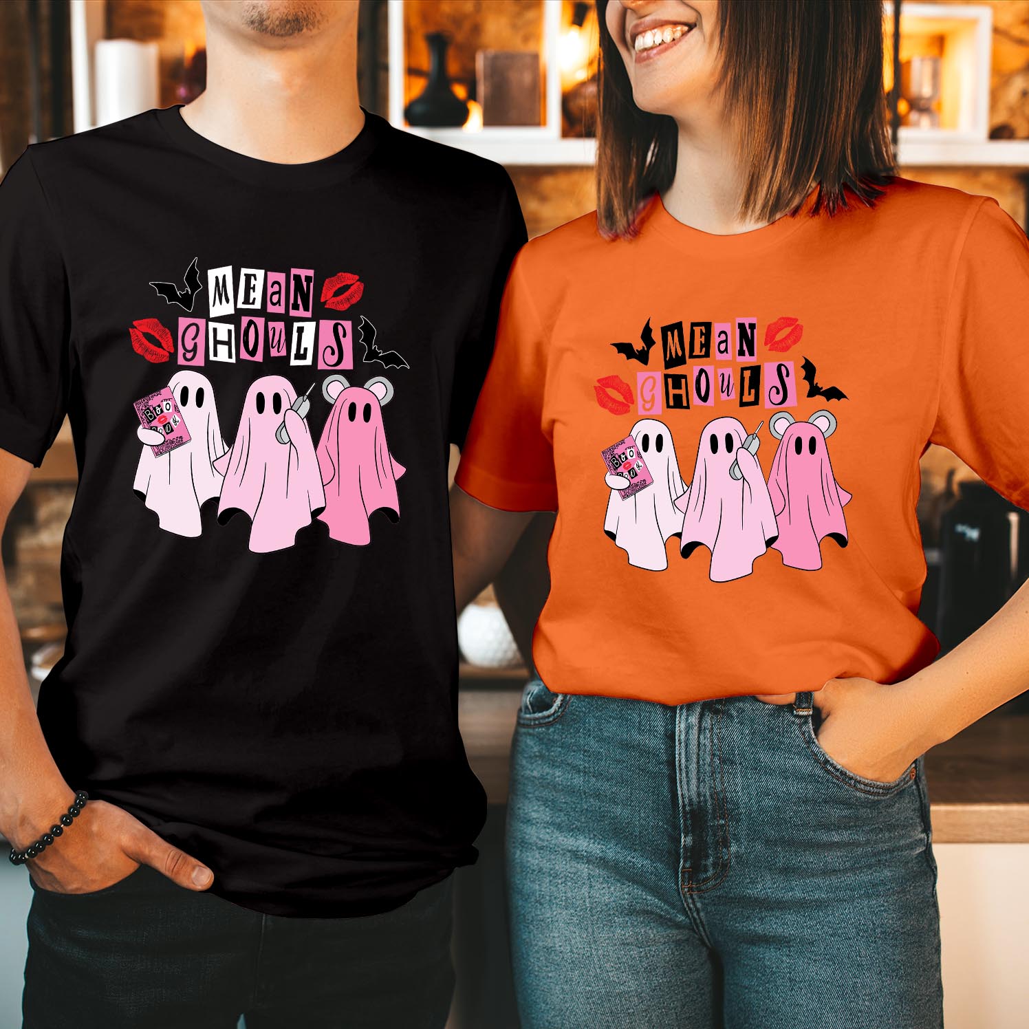 Mean Girl Ghosts & Ghouls Parody Halloween T-Shirt Spooky & Fun Twist on Classic Characters for Halloween Lovers Funny Men Women Kids Gift T Shirt