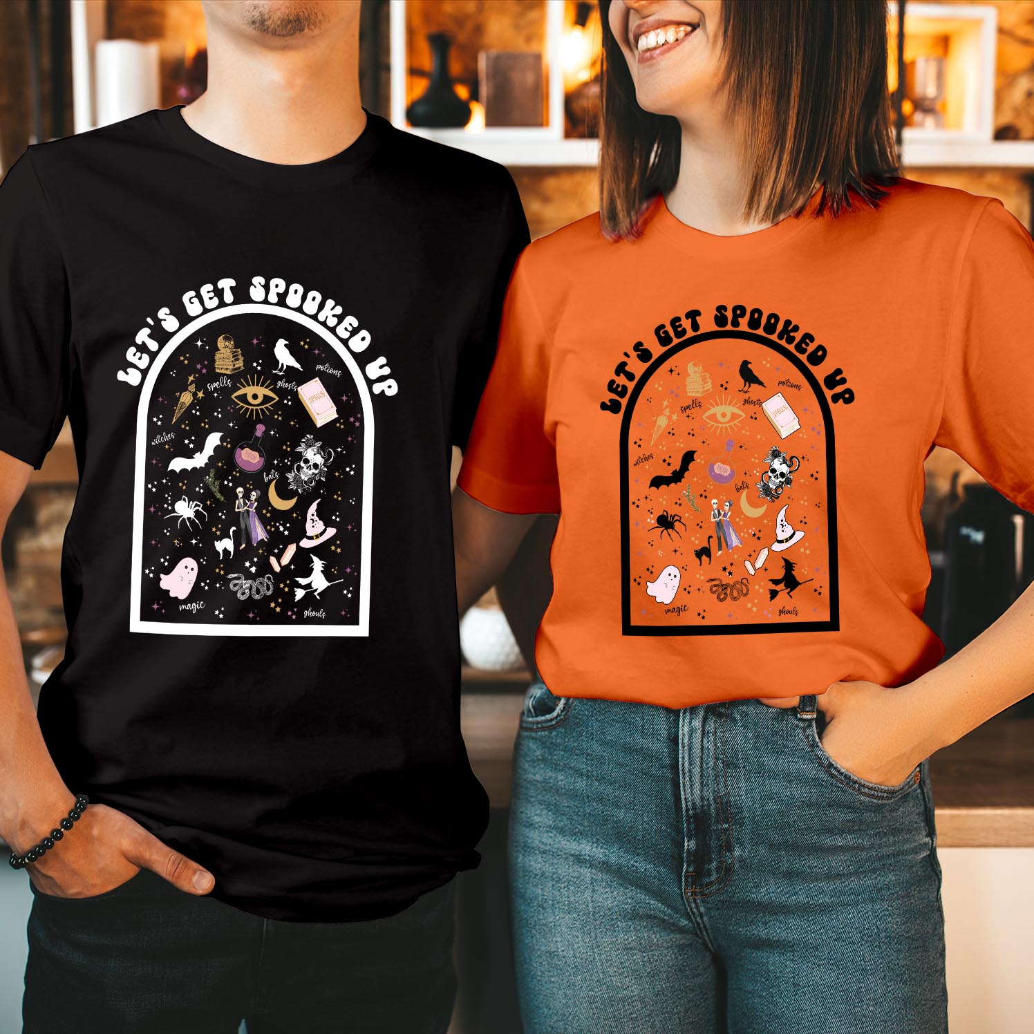 Let's Get Spooked Up Halloween T-Shirt Fun and Festive Halloween Apparel Parties Trick or Treating Fall Celebrations Halloween Gift for Friends and Family T Shirt