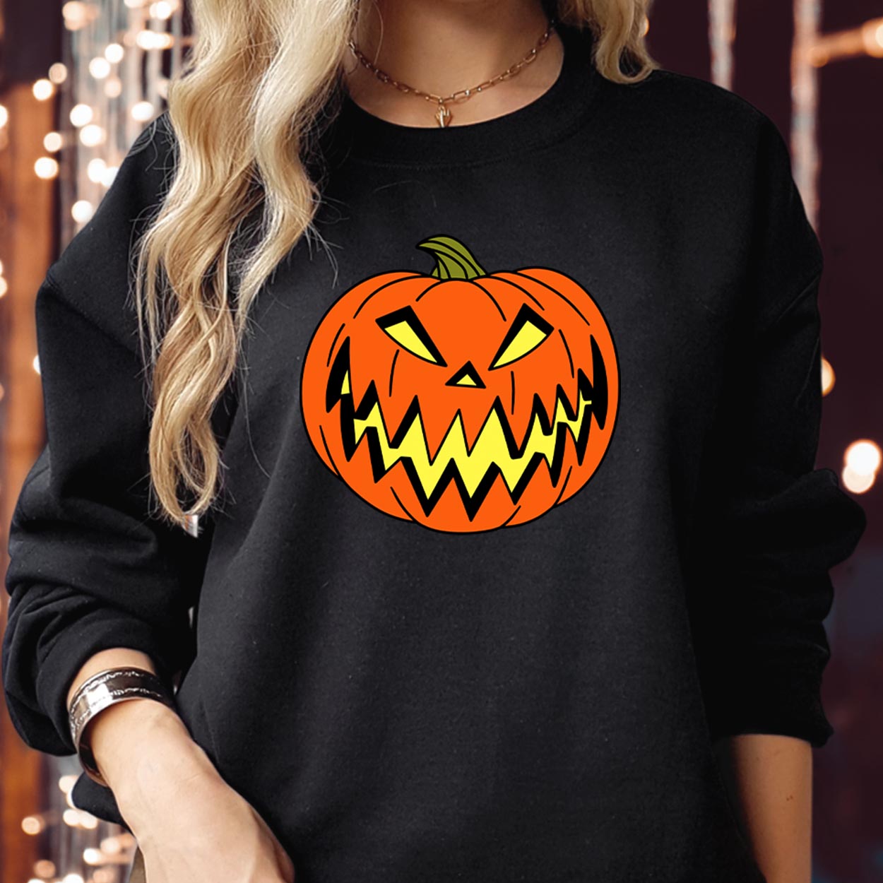 SWEATSHIRT (1970) Scary Halloween Pumpkin Jack O Lanter