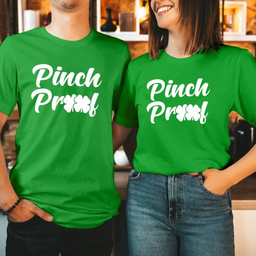Pinch Proof St Patricks Day Shirt, Funny St Patricks Day T-Shirts for Adults, Mens & Womens St Pattys Shirt, Lucky Shamrock T Shirts Irish
